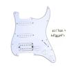 Musiclily HSS Pickguard Assembly for Fender Stratocaster and Squier Guitars with Humbucker White 11-Hole Pre-Wired USA/Mexico Single-Coil Pickups,