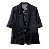 Suit Jacket Cotton Women Spring Autumn Slim Versatile Skeleton Casual Button Cardigan Tweed Lapel Cardigan Suit