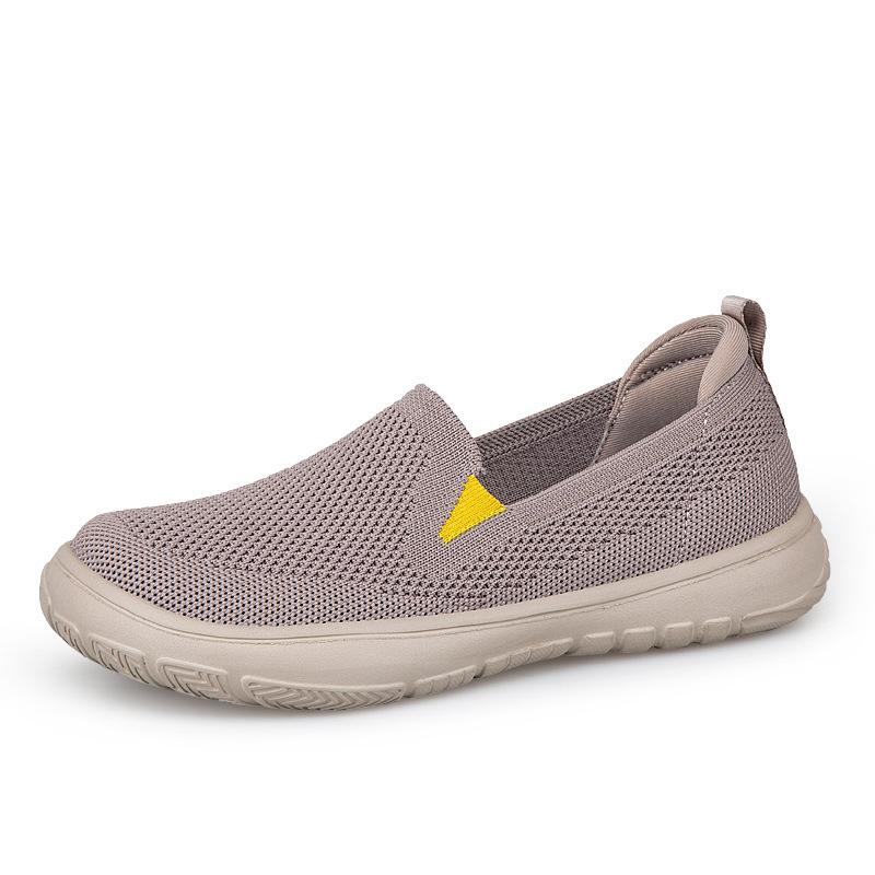 Модная женская удобная дышащая сетчатая плоская повседневная обувь летняя универсальная уличная обувь слипоны нескользящая для здоровой ходьбы обувь для мамы 42