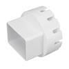 Downspout Adapter Plastic Drain Adapter Replacement Downpipe Converter Connector with Screws White