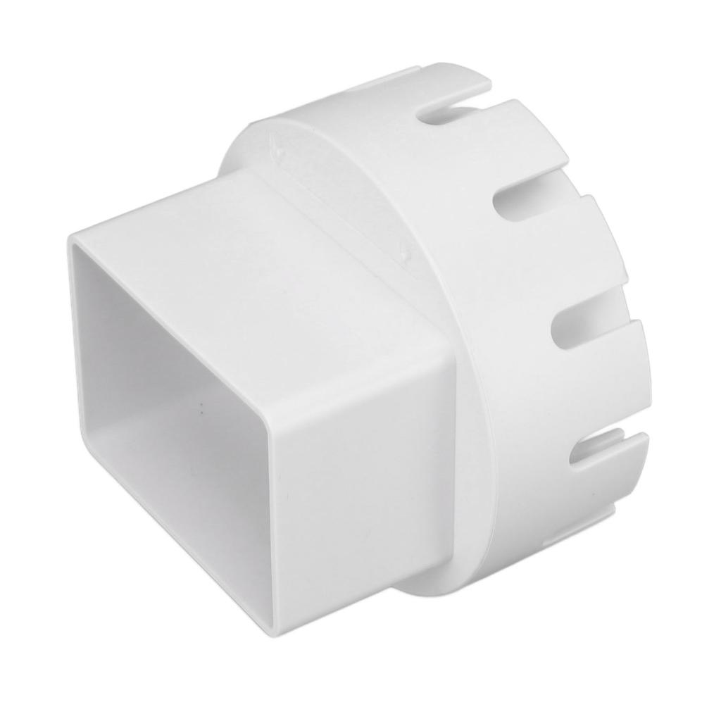 Downspout Adapter Plastic Drain Adapter Replacement Downpipe Converter Connector with Screws White