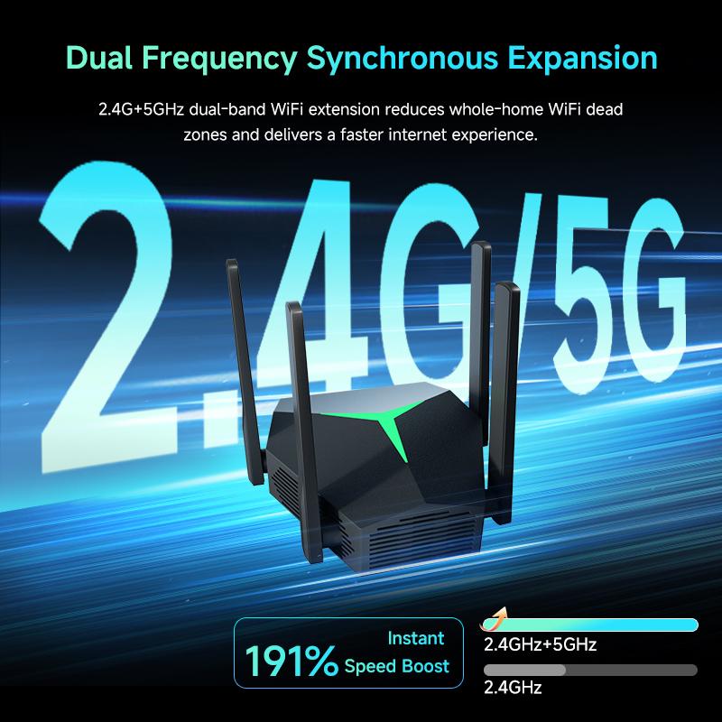 5 ГГц 1200 М WiFi-расширитель Дальний радиус действия Беспроводной усилитель WIFI AC1200 Адаптер 1200 Мбит/с Wi-Fi усилитель 802.11N Повторитель Wi-Fi сигнала