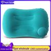 Flocked Inflatable PVC Travel Pillow for Camping and Outdoor Naps