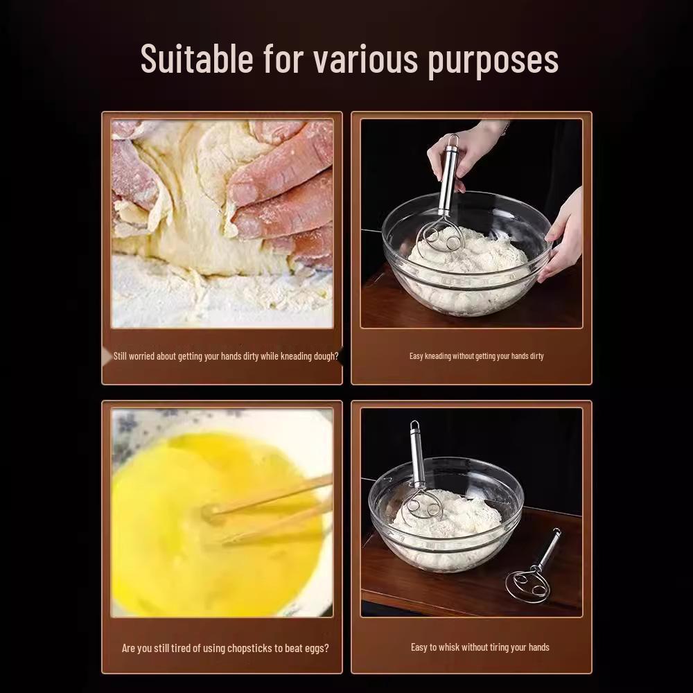 Ручной миксер для теста из нержавеющей стали с антипригарным покрытием