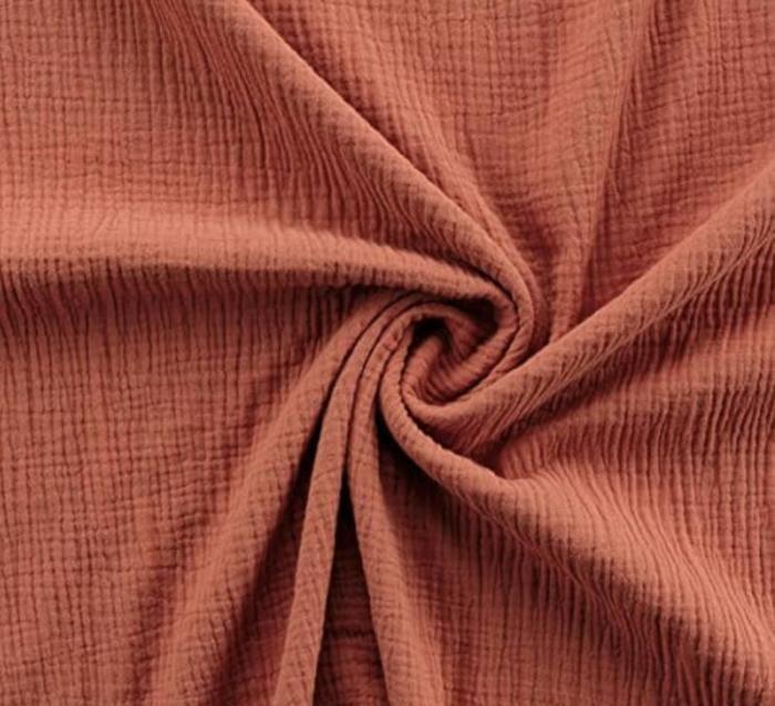 Parure de lit - PROMO LINGE - Gaze de coton - 240 x 220 cm - rouge