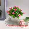 Fake Miniature Daisy Plant Decor With Plastic Craftsmanship For Living Spaces
