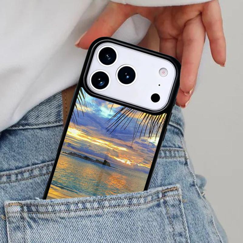 Летний пляжный чехол с рисунком 'Любовь' для iPhone 17ProMax 12 13 14 15 16e 17 Pro Max Plus Air Cover