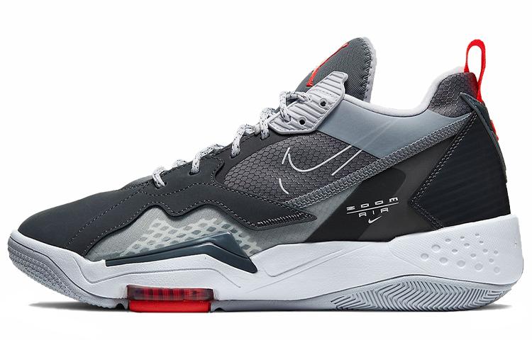 Jordan Zoom 92 Dark Smoke Grey Gym Red