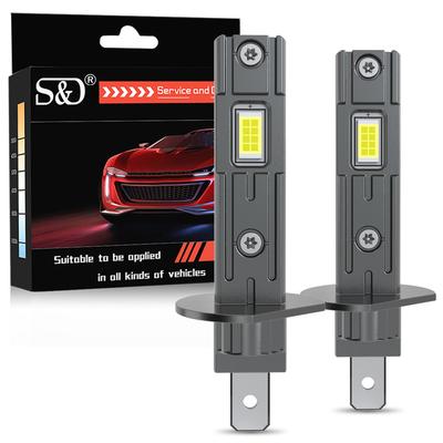 2 шт. Светодиодные лампы для фар H1 25000 лм Мини Canbus Светодиодная лампа H1 70 Вт CSP для автомобильной фары Бесшумный свет ДХО Автомобильные диодные противотуманные фары 12 В 6500 К Белый