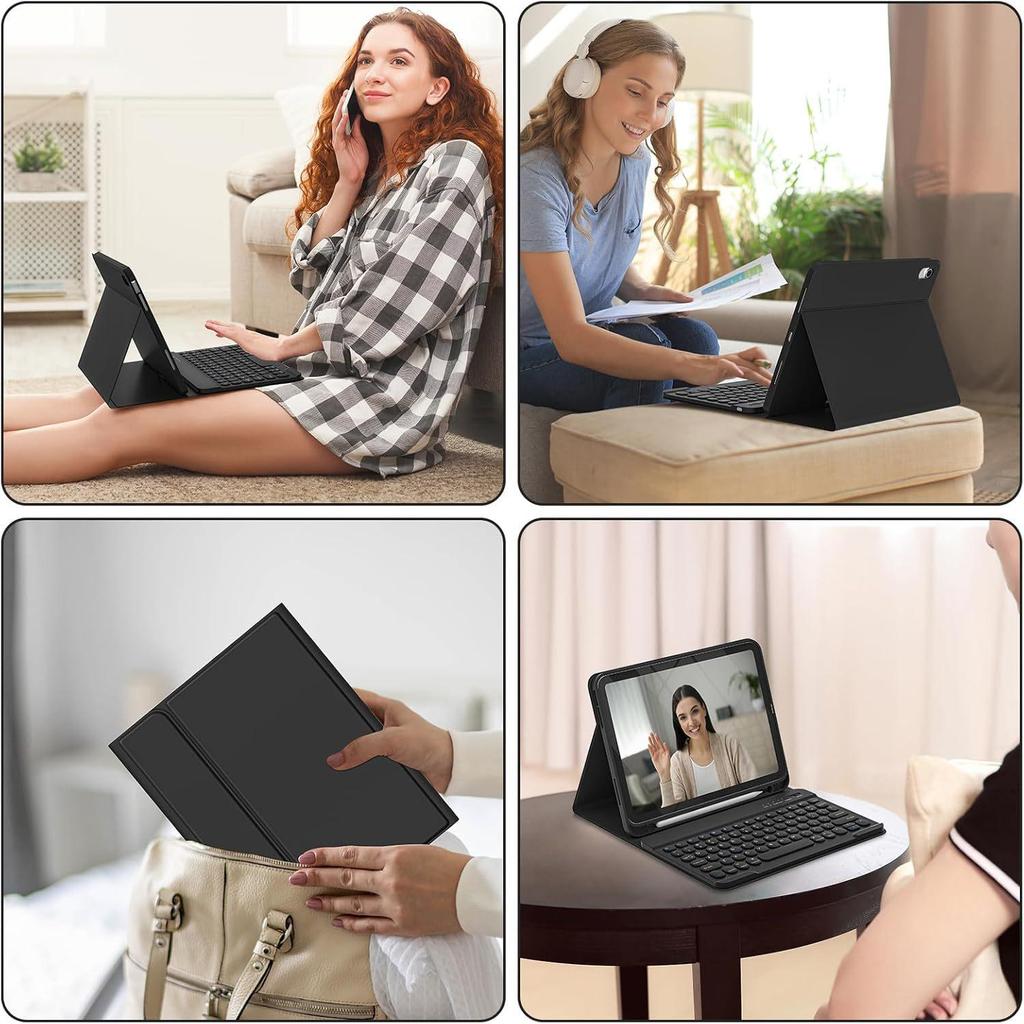 Чехол для планшета Redmi Pad 2 со съемной Bluetooth-клавиатурой, слотом для стилуса, круглой крышкой и Bluetooth-мышью