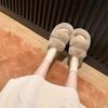 Hairy Shoes Slippers Women Wear 2024 New Spring and Autumn Winter Internet Celebrity Plush Hairy Drag Thick-soled One-word Cotton Slippers