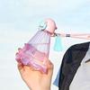With Straw And Rope Badminton Water Bottle 300ml Sports  Kettle Transparent Plastic Cup  Sports