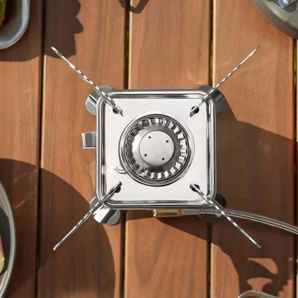 Compact Square Cassette Stove High Power Fondue Gas Cooker Tea Stove Folding Gas Burner Travel