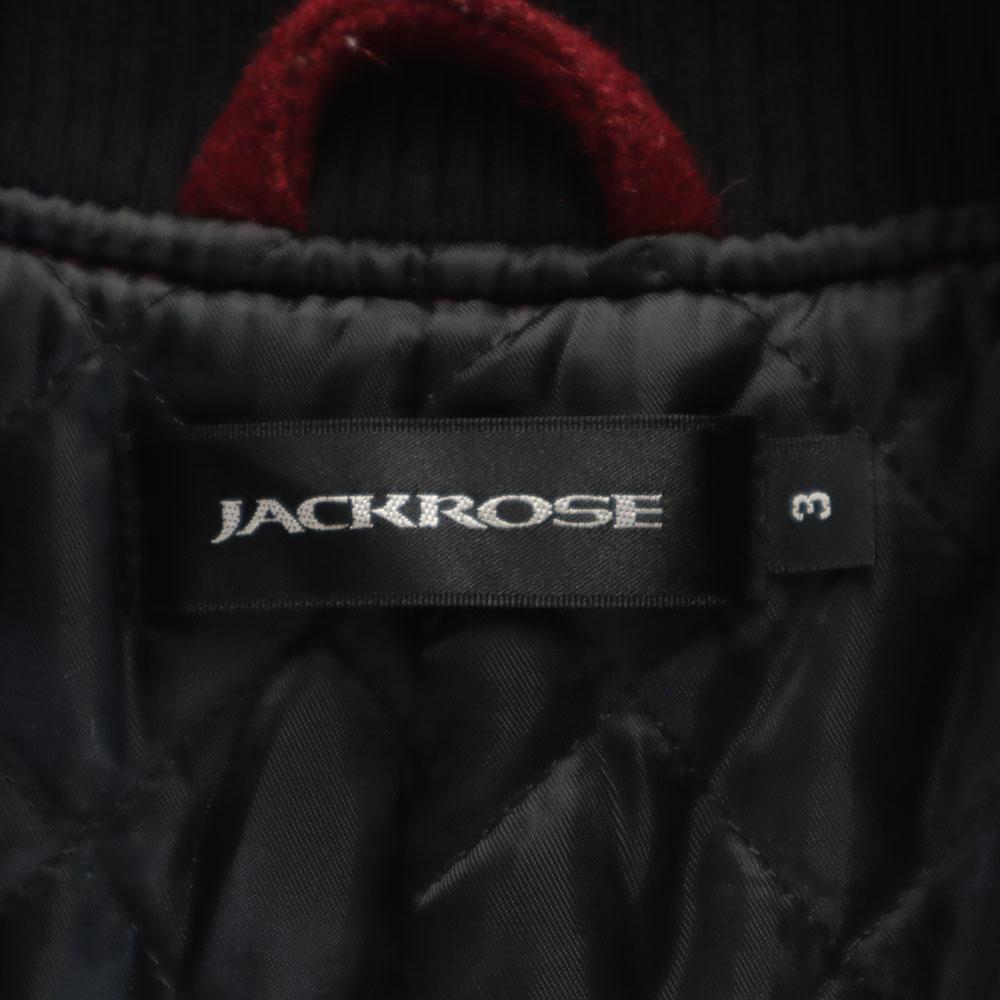JACKROSE шерстяная смесь Куртка с длинным рукавом 3 бордово-красный Рукав кожаный Мужская Б/У