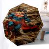 1pc Superman, comic Automatic Folding Umbrella - Compact 8-Rib Design, Durable Plastic & Iron1251L