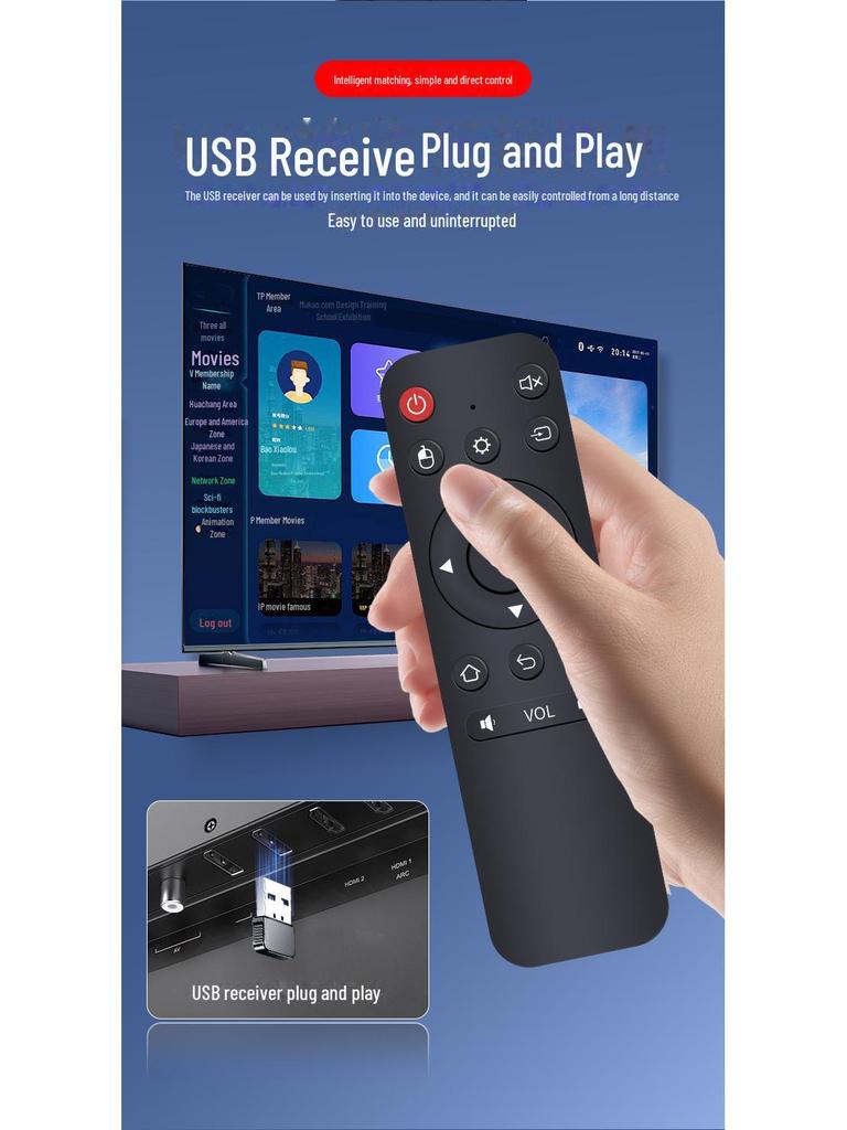 Универсальный беспроводной пульт дистанционного управления 2.4G для проекторов, компьютеров, экранов телевизоров через USB-соединение