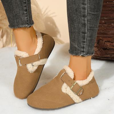 Женские зимние ботинки тренд слипоны хлопковые туфли женские зимние удобные одинарные туфли утолщенный пух теплые ботильоны женские