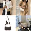 Stylish Street Trend Pu Crossbody Bag For Women Chic Plaid Pattern Small Square Bag