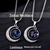 Ожерелье с подвеской в виде знака зодиака, светящегося в темноте — ретро, унисекс, модное и персонализированное.