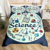 Science Theme Bedding Set Twin Boys Girls Science Formula Print Back To School Duvet Cover Math Chemical Style Comforter Cover