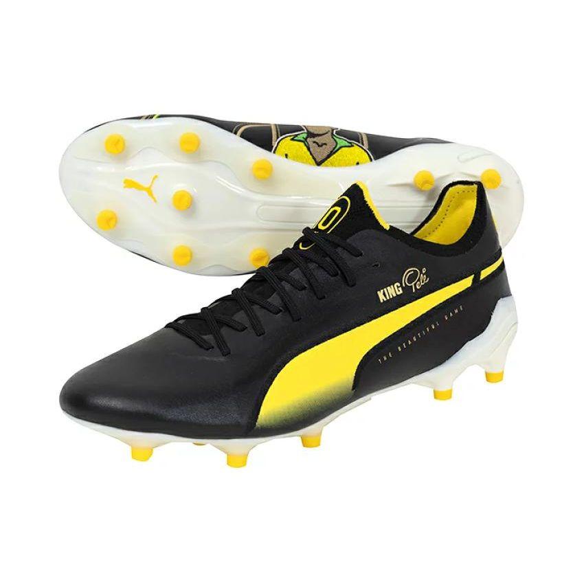 Puma Мужские кроссовки King Ultimate Pelé FG AG Legend Pack Black White Pelé-Yellow 107825-01