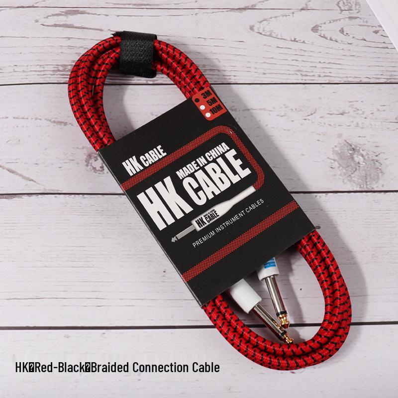 Нейлоновый плетеный соединительный кабель для педалей эффектов с шумоподавлением для электро- и акустических гитар