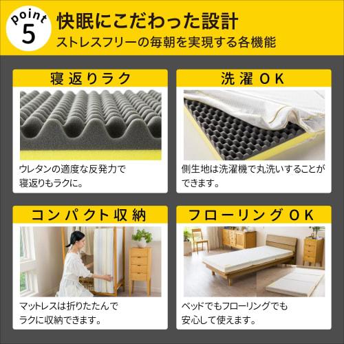Nishikawa Sleep Lab Dots Plus Mattress, Single, for Those Prone To Lower Back and Shoulder Stiffness. This Healthy Mattress Provides Point Support, Di