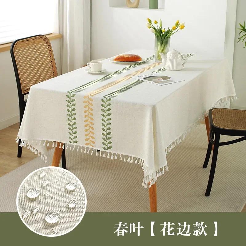 Thickened Cotton Linen Table Mat Household Rectangular Coffee Table Towel Waterproof Oil Proof Wholesale Tablecloth