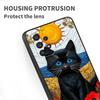 Мультяшный Милый Кот Для Samsung A73 A72 A71 A55 A54 A53 A52 A51 A13 A22 A16 A15 A12 A14 A26 A07 5G Черный Чехол для Телефона