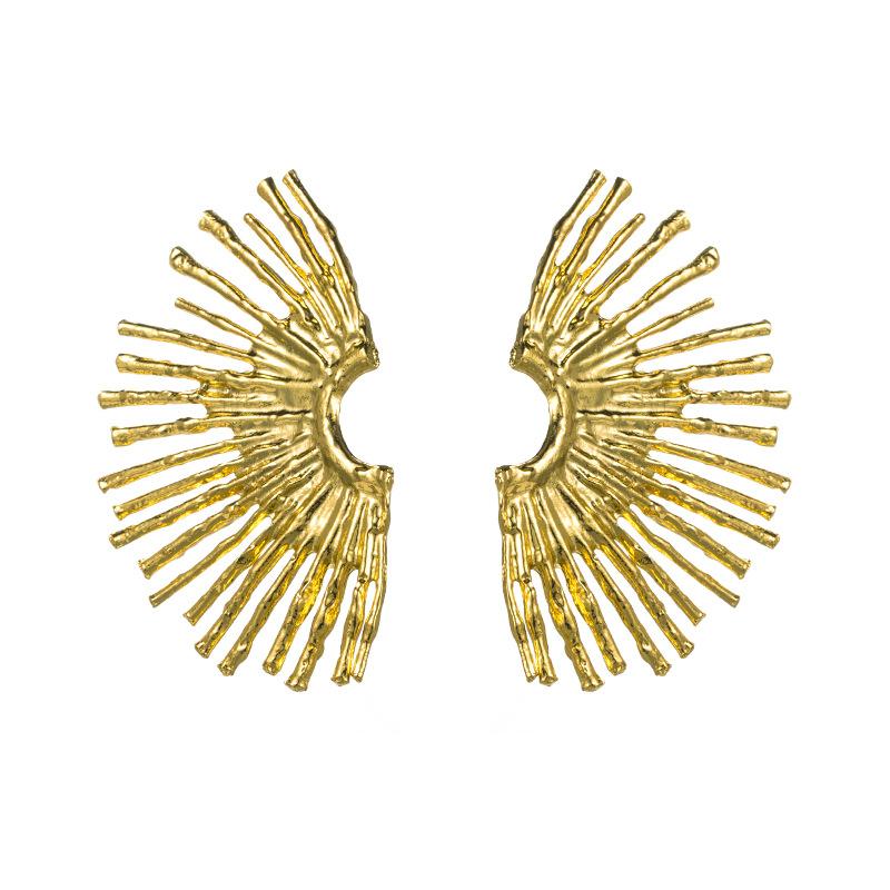 Women's Stud Earrings Exaggerate Earrings Alloy Sunflower Studs Gold Punk High Quality Earrings