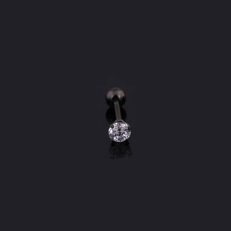 2Pcs Medical Titanium Steel Zircon Ear Studs Korean Girls Men's Diamond Earrings Fashion Ear Bone Studs