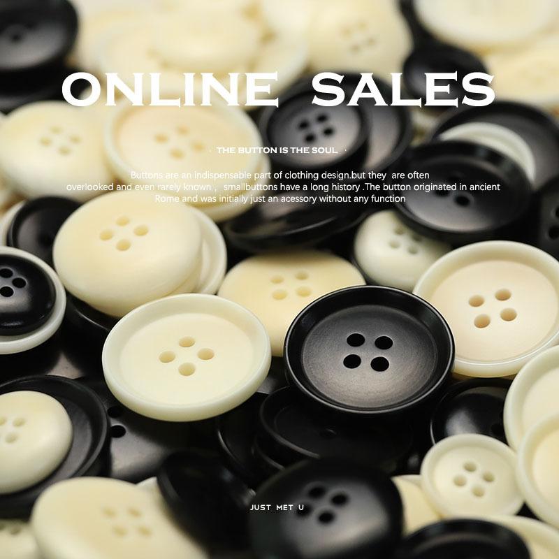 Clothing Buttons, Four-Eye Fruit, Clothing Buttons, Knitted Cardigan, Trench Coat, Coat, Decorative Buttons