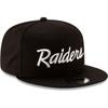 New Era Кепка Oakland Raiders NFL Черно-белая с надписью 9FIFTY Snapback Регулируемая Кепка Взрослая Один размер