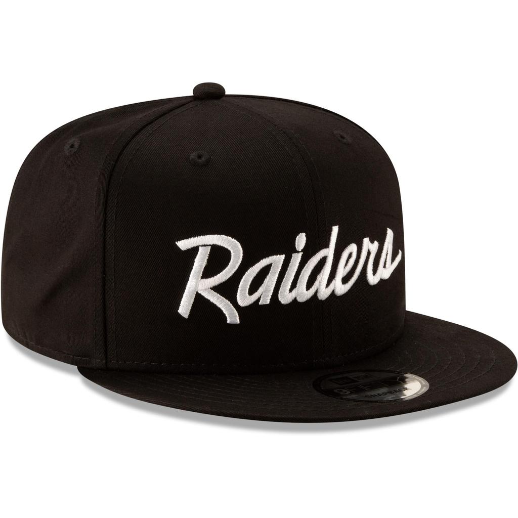 New Era Кепка Oakland Raiders NFL Черно-белая с надписью 9FIFTY Snapback Регулируемая Кепка Взрослая Один размер