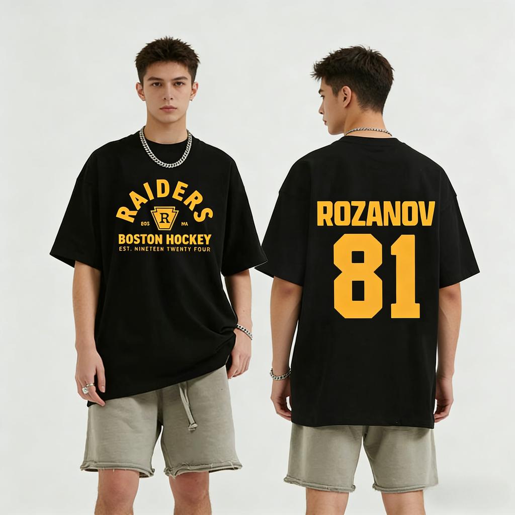 Llya Rozanov 81Bos Raiders 100cotton shirt TV Heated Rivalry Printing Tshirt Short Sleeve Cotton Fashion Unisex Streetwear Top