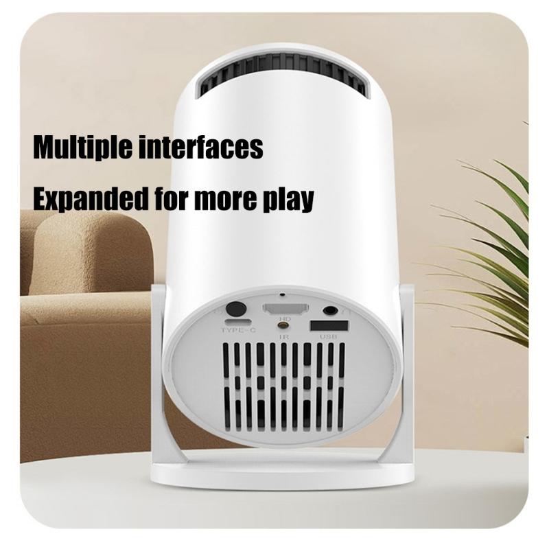 Проектор 1080P с USB-подключением, с вращающимся на 240 градусов объективом и автоматической коррекцией для использования в различных сценариях