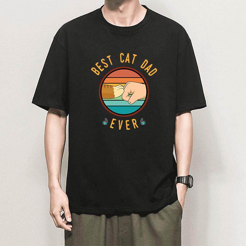 Orange Cat Cat Pattern Pure Cotton Printed Mens And Womens Clothing Personalized Casual Short Sleeved New Fashionable Tshirt