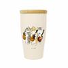 Toa Metal Mofusand Stainless Steel Tumbler with Wooden Lid 350ml [Singing for You "Meow"] 53-2093 Beige