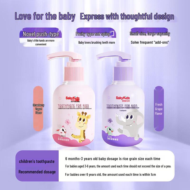 Детская гелевая зубная паста Saky