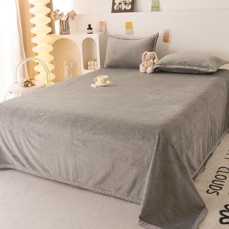 Простыни из молочного бархата, Зимний плюс бархат, Утолщенные, Мягкие, Приятные к коже, Бархатное одеяло, Двусторонний бархат, Тонкие зимние простыни двойного назначения