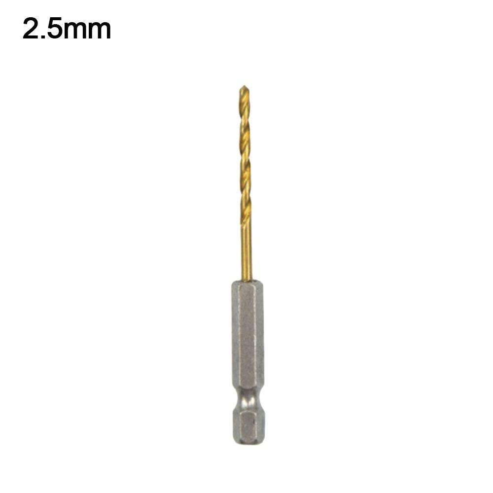 1.5-6.5mm Twist Drill Titanium Plated Wood Drilling New Power Accessory