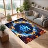 Olympique Lyonnais FC Soccer Football Pattern Soft Area Rug Non Slip Indoor Floor Carpet Sports Decor Mat for Bedroom