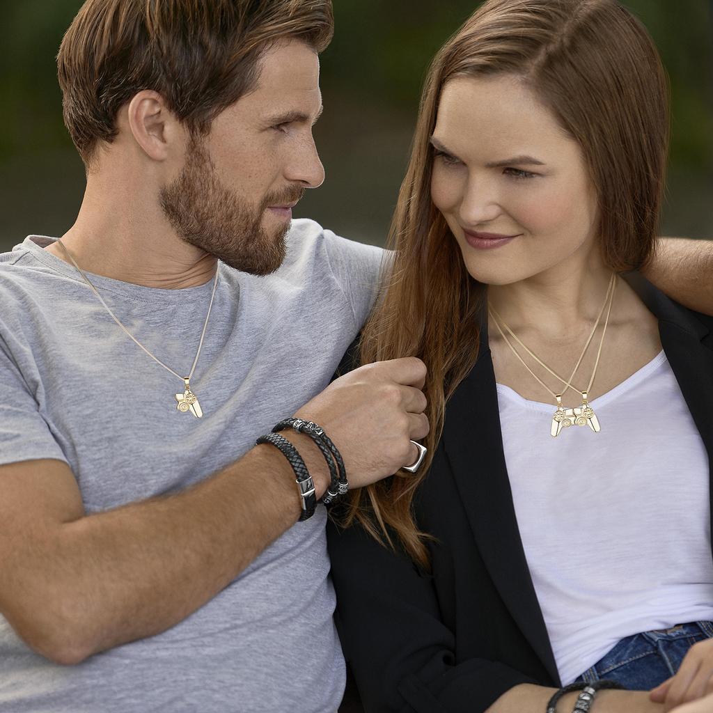 Магнитное ожерелье для пар, ожерелье из металлического сплава с подвеской в ​​виде геймпада, игровая консоль