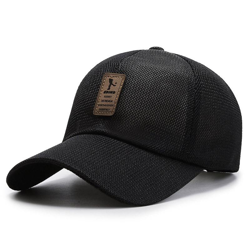 Trendy Black Baseball Cap With Asymmetrical Style For Outdoor Sports Enthusiasts