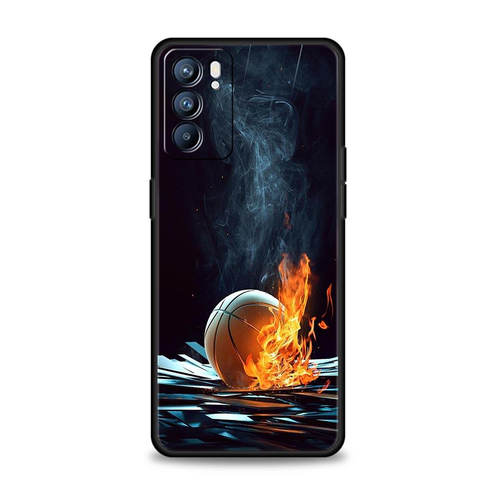 Basketball Basket Number Phone Case For OPPO Find X5 A54 A53 A52 A9 2020 A15 A95 A76 A74 A12 Reno7 SE Reno6 Pro Plus 5G Cover