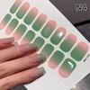 16Pcs/Sheet Semi-Cured Gel Nail Polish Sticker Long-Lasting Extension Cream Nail Decal Full Cover Gradient Color Cured Slider