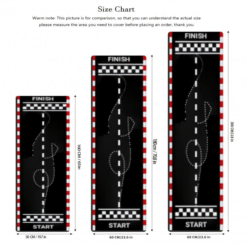VIKAMA Racing Track Carpet Corridor Bedroom Kitchen Floor Mat Anti-Slip Long Strip Area Carpet Party Home Decoration
