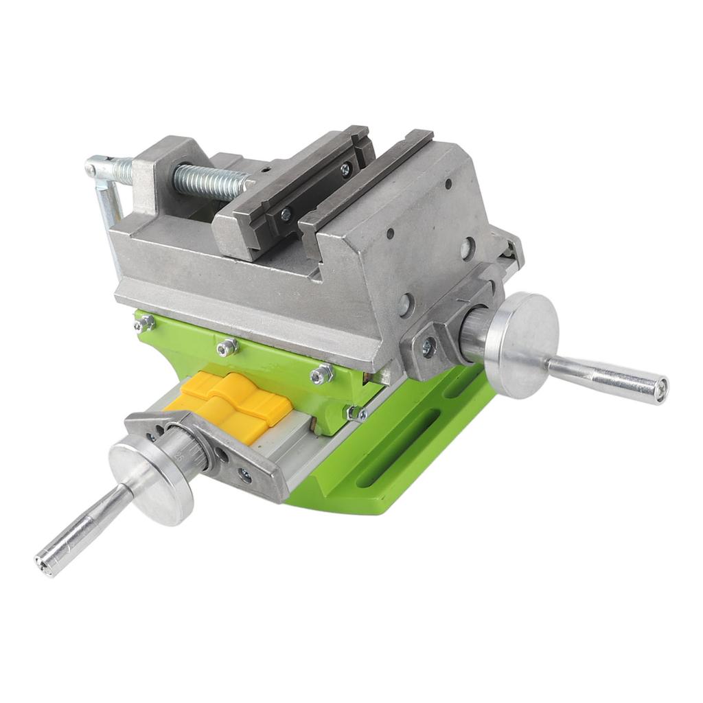 3-дюймовые тиски для сверлильного станка с 2-сторонним движением, крестообразные плоские тиски из алюминиевого сплава для сверления на верстаке