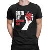 Мужские футболки Green Days American Idiot Vintage Pure Cotton Tee Shirt Short Sleeve Harajuku Hip Hop Fans T Shirts Round Gate