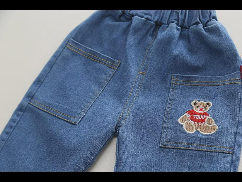 Повседневный корейский костюм-двойка для мальчиков с медведем на осень/весну